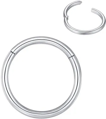 Obrázek produktu pro Kvalitní piercingová sada vyrobená z hypoalergenních materiálů – ocel 316L – segmentový kroužek s možností uzavření – tloušťka 1,6 mm – vnitřní průměr 6 mm