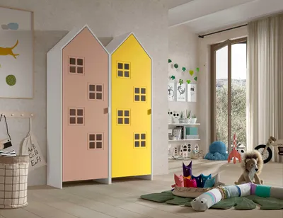 Produktbild von VIPACK - CASAMI BRUGES Set 2-tlg. best. aus: Schrank 1-trg. mit Front in Pink und in Gelb
