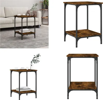 Produktbild von vidaXL Couchtisch Räuchereiche 40x40x55 cm Holzwerkstoff - Couchtisch - Couchtische - Beistelltisch - Sofatisch