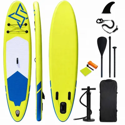 Produktbild von SUP-Paddleboard zum Schwimmen, aufblasbar, Stand-Up-Paddleboard + Zubehör, 305 cm