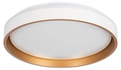 Zdjęcie produktu dla Plafon LED okrągły z pilotem SOLN biało-złoty 25W Odcienie bieli 1460lm metal wym:7,5x38x38cm IP20 Kanlux