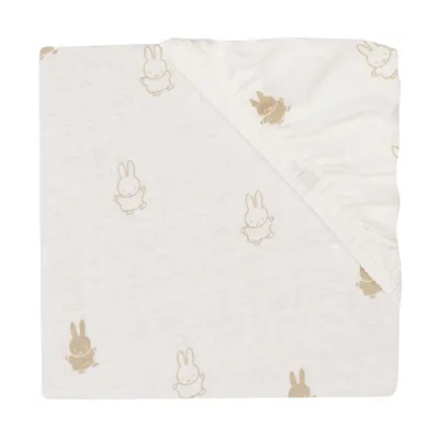 Produktbild von Spannbettlaken Jersey 40/50x80/90cm Happy Miffy - Nougat