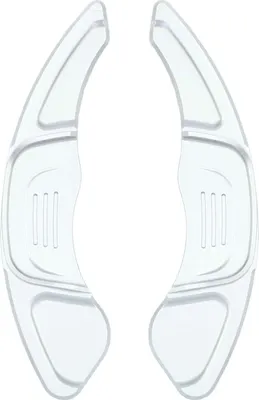 Produktbild von Schaltwippen für VW Golf 7 GTI GTD GTE R TCR Clubsport, Scirocco, Polo 5 6 GTI, Arteon, Passat B8, T-Roc, Tiguan, Touran DSG Silber Alu Typ-B