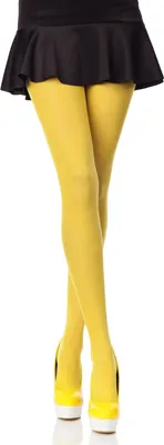 Image de Collants colorés pour femmes Merry Style en microfibre 40 deniers (jaune, taille M).