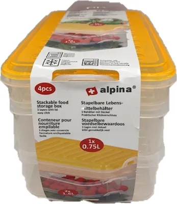 Produktbild von Stapelbare Lebensmittelbehälter 4 pcs