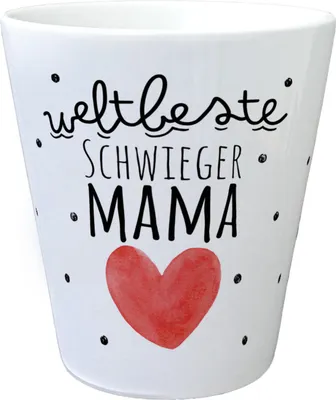 Produktbild von Schwiegermutter Blumentopf mit Spruch Weltbeste Schwiegermama