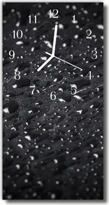 Produktbild von Tulup Glasuhr Wanduhr Küchenuhr Echt-Glas 30x60 Wassertropfe Schwarz