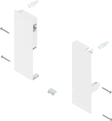 Immagine prodotto di Blum Tandembox Antaro staffa anteriore altezza C - staffa anteriore adatta per l'estrazione interna, plastica bianca