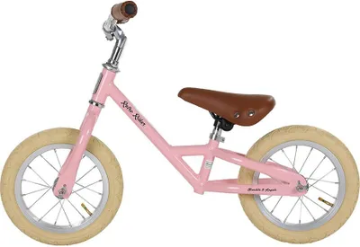 Produktbild von Bandits & Angels Metal Laufrad Retro Rider Pink ab 2,5 Jahren – Für Jungen und Mädchen – Rosa Balance Bike – Verstellbarer Sattel 36 bis 44 cm – Luftreifen –  Griffe