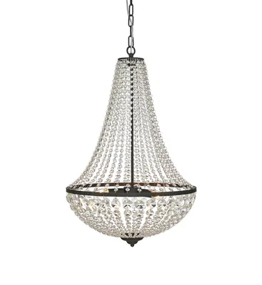 Image de GRÄNSÖ cristal Suspension noir 3 lampes