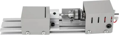 Produktbild von Mini Doppelschleifer - Poliermaschine - 96 W - DC 12–24 V - Doppelwelle - 795 Bürstenmotor - Gehäuse aus Aluminiumlegierung - 30×6×7 cm - Silber