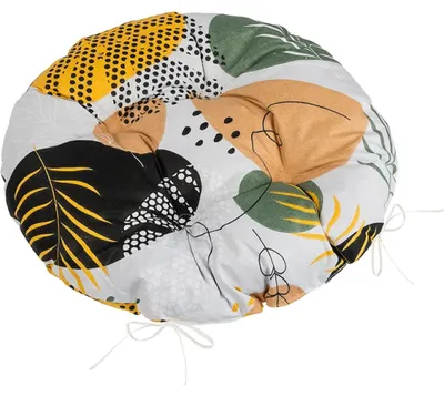 Immagine prodotto di Cuscino decorativo trapuntato, forma circolare, diametro 40 cm, colore beige