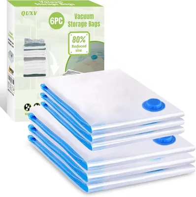 Produktbild von Vakuumbeutel – Set mit 6 Stück – 3 x 60 x 80 cm + 3 x 40 x 60 cm – Aufbewahrungsbeutel – für Bettdecken, Bettwäsche, Kissen
