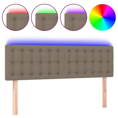 Produktbild von vidaXL LED Kopfteil Taupe 144x5x78/88 cm Stoff