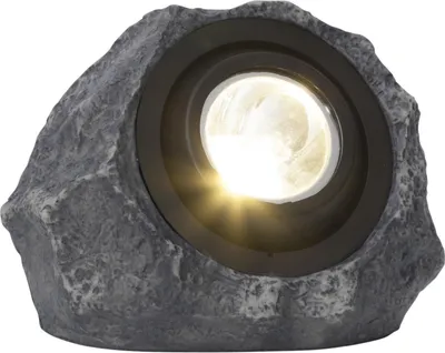 Produktbild von LED-Solarstein 'Rocky', 1 warm white LED, grau