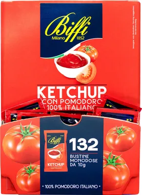 Produktbild von Biffi - Ketchup mit 100% italienischen Tomaten - Portionsgröße - 132 x 10 g-Beutel