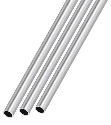 Aluminiumrohre 6063, 3 Stück, 5x4x300 mm, silber