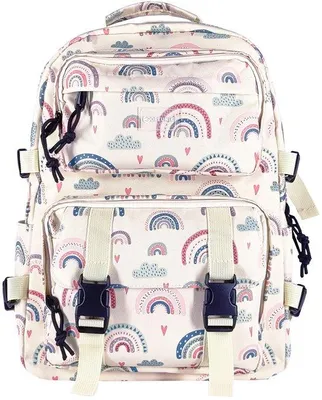Image de Sac à dos léger arc-en-ciel, sac à bandoulière pour ordinateur portable 15 pouces, hydrofuge