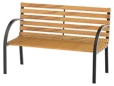 Zdjęcie produktu dla Ławka Ogrodowa Ławka Parkowa 2-Osobowa Stal Ogrodowa + Naturalne Drewno Sosnowe Szer. 122 X Gł. 60 X Wys. 83 Cm