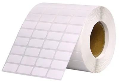 Etikettenrolle 10000 Stück, rechteckig, 20 x 10 mm, weiß