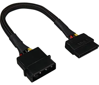 Immagine prodotto di Sharkoon RIBC1100 Sharkoon SATA Stromadapter 0,15m bk