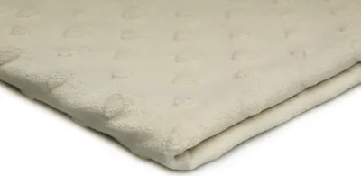Produktbild von Minkee Fleece Strickwaren Herzprägung Creme 50 x 155 cm