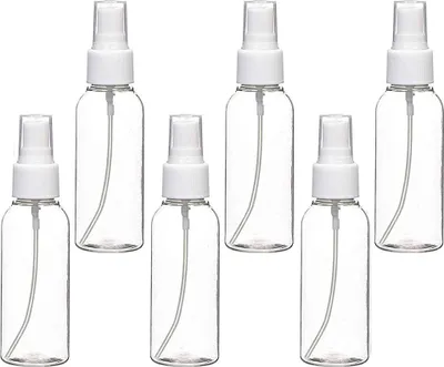 Produktbild von Sprühflaschen 6er-Pack, 50 ml, Transparente Mini-Reiseflaschen Aus Kunststoff, Nachfüllbare Flüssigkeitsbehälter Für Feinen Nebel