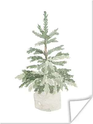 Produktbild von MuchoWow® Poster Weihnachtsbaum - Weihnachten - Party 120x160 cm - Wandbilder