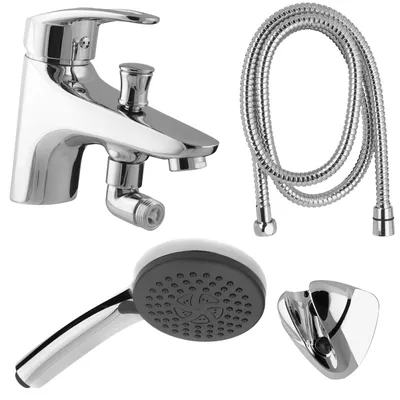 Produktbild von PaulGurkes Wannenset Aufputz Armatur mit Umsteller Handbrause Metallschlauch