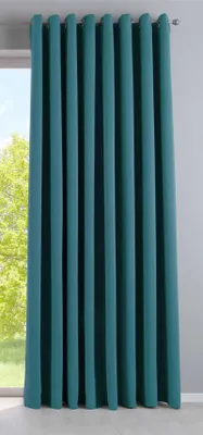 Produktbild von Vorhang Blickdicht »NewYork« Petrol HxB 245x295 cm 1er-Pack Thermo-Gardine Verdunkelungsvorhang Blackout Ösen schalldämmend UV-Schutz Raffhalter, 201920600