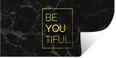Produktbild von MuchoWow® Wandtattoo Wandsticker Wandaufkleber Zitate - Sprichwörter - Gold - Marmor 160x80 cm Selbstklebend und Repositionierbar - Sticker - Dekorfolie