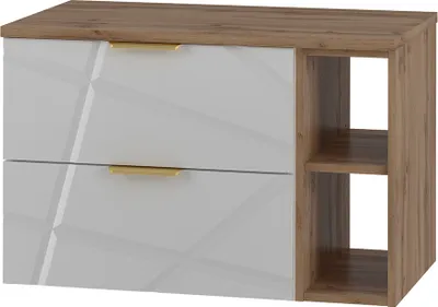 Produktbild von Waschtischunterschrank 80.6cm Aurora mit 2 Schubladen, Weiß