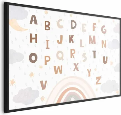 Produktbild von Posterpapier Poster - Letters in Muted Colors 60x40 cm Für Kinder e-A-10129-ao-a
