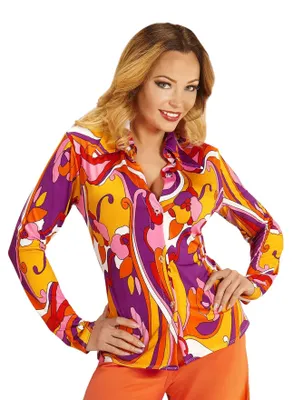 Obrázok produktu pre Blúzka Groovy 70's Orchids, veľkosť:S/M