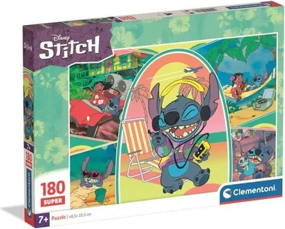 Image de Puzzle Stitch 180 pièces, 48,5 x 33,5 cm, Thème dessins animés, Pour enfants à partir de 3 ans, CLEMENTONI