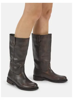 Produktbild von Leder Stiefel GREDO E638 mit wadenhohem Schaft, Zuglaschen und Brünier-Finish