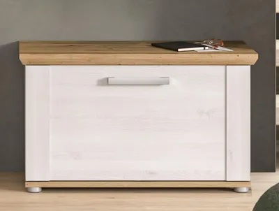 Produktbild von Sitzbank Verona Garderobe in Sibiu Lärche Nb. und Artisan Eiche Nb. B/H/T: 80x47x39 cm