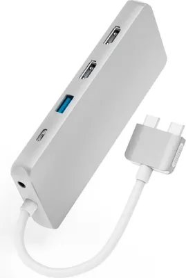 Obrázok produktu pre Hama 00200133, USB 3.2 Gen 1 (3.1 Gen 1) Type-C, 10,100,1000 Mbit/s, Strieborná, Biela, Microsd (transflash), MicroSDHC, MicroSDXC, SD, SDHC, SDXC, HDMI, RJ-45, USB 3.2 Gen 1 (3.1 Gen 1) Type-A, USB 3.2 Gen 1 (3.1 Gen 1) Type-C, VGA, Hliník