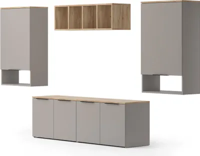Produktbild von Wohnwand Vicco Wido Greige 5 Teile, Model 57461