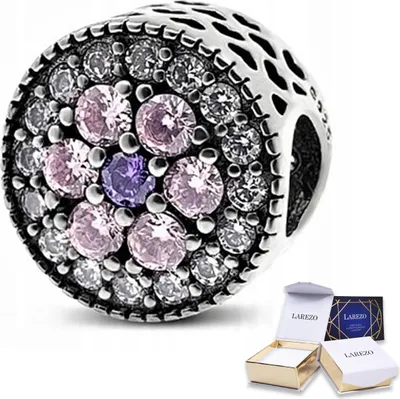 Produktbild von Charms Silber Lila Blume Zirkonia Natur SILBER 925