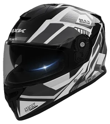 Obrázek produktu pro Motocyklová helma, design se světelnými prvky, systém s dvojitým vizírem, černá a stříbrná barva
