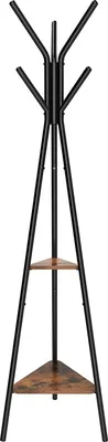 Image de CALICOSY - Porte-manteau sur Pieds avec 2 Étagères - H179 cm