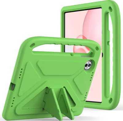Produktbild von Hülle für Honor Pad 10 2025 12,1 Zoll, Leichte Stoßfeste Eva Kinder Schutzhülle mit Griff und Faltbarem Ständer Grün