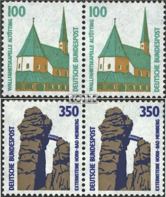 Produktbild von Briefmarken BRD (BR.Deutschland) 1989 Mi 1406A-1407A waagerechte Paare (kompl.Ausg.) postfrisch Sehenswürdigkeiten