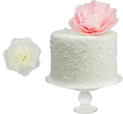 Produktbild von XXL Chinesische Waffelrose 125 mm WEISS