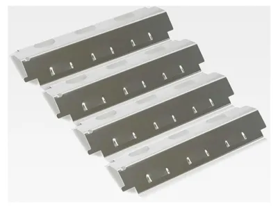 Produktbild von 37 cm Edelstahl Brennerabdeckung für verschiedene Grillmodelle, 4er Pack