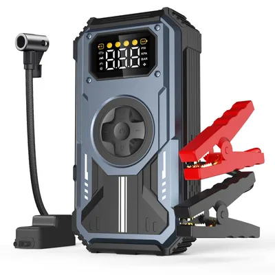 Obrázok produktu pre Eigotrav PD-270 5 v 1 auto Jump štartér so 150PSI vzduchovým kompresorom 6000A špičkový prúd štartér skok kábel booster power banka 12000mAh