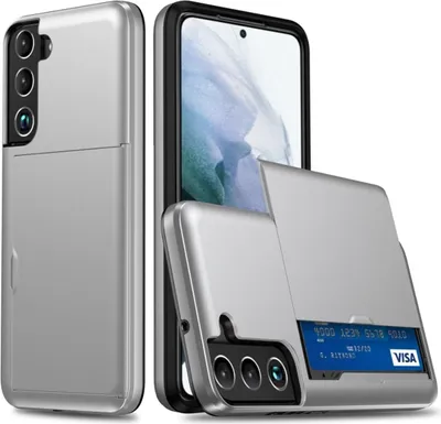 Produktbild von König Design Hülle kompatibel mit Samsung Galaxy S22 Plus 5G Kunststoff Soft Handyhülle - Handy Case Silber