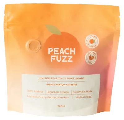 Produktbild von Limited Edition Kaffeebohnen Peach Fuzz (Pfirsich-Kofermentation), 200 g