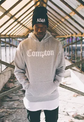 Produktbild von Mister Tee Hoodie Compton Hoody Heather Grey-XS